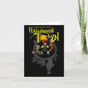 Cartão Saudações de Halloween Town de Kingdom Hearts