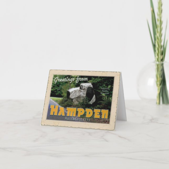 Cartão Saudações de Hampden MÃE (Puppy rock) (Frente)