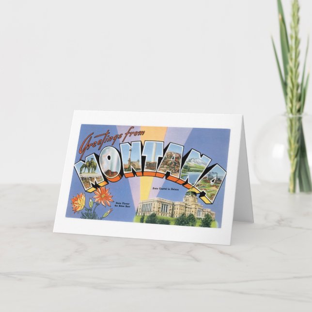 Cartão Saudações de Montana! (Frente)