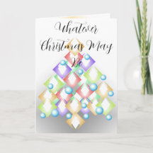 Saudações de Natal de Árvore Minimalista Moderna I