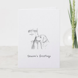 Cartão Saudações de Natal do Amante de Cachorro Engraçado
