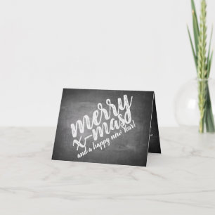 Cartão Saudações de Natal no Quadro de Giz