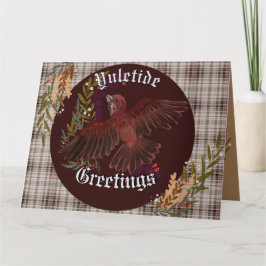 Cartão Saudações de Natal Tentilhão Roxo