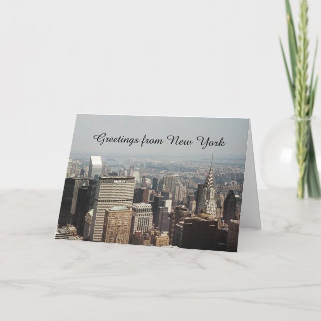 Cartão Saudações de Nova Iorque (Frente)