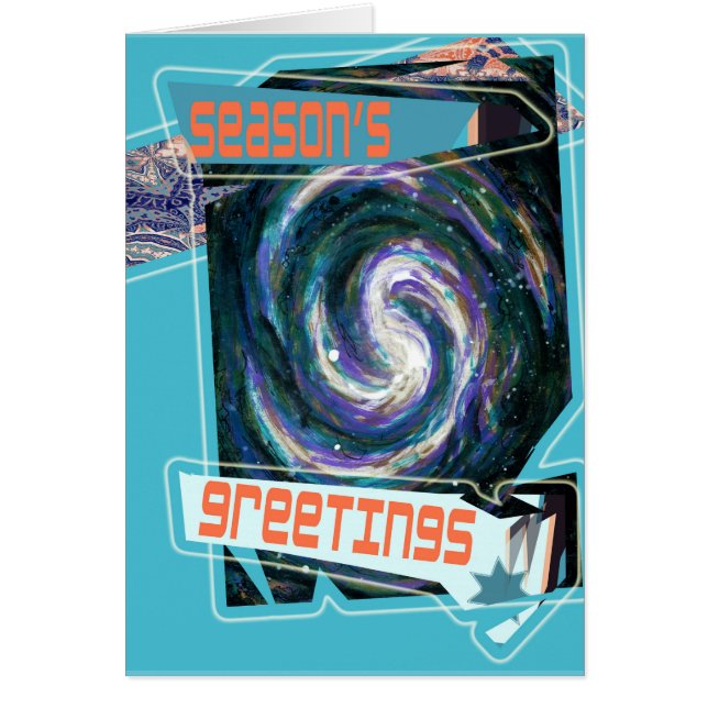 Cartão Saudações de uma galáxia distante! (Frente)