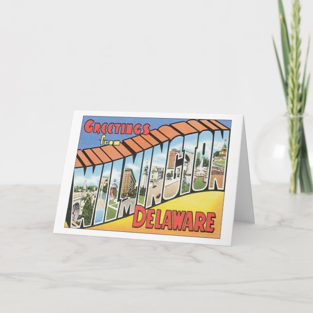 Cartão Saudações De Wilmington Delaware (Frente)