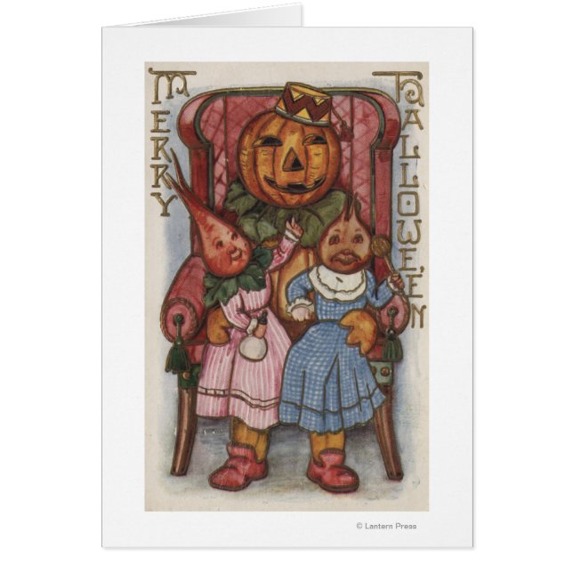 Cartão Saudações do Dia das Bruxas (Frente)