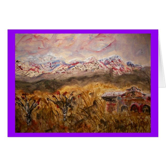 Cartão saudações dos Papais noeis Fe (Frente Horizontal)