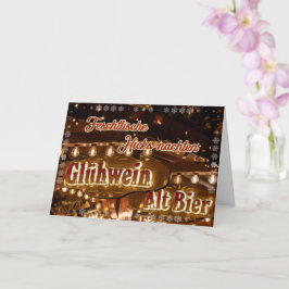 Cartão Saudações engraçadas de Natal de mercado alemão