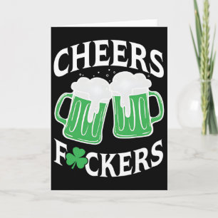 Cartão Saudações Ers Shamrock, Engraçado Beber, Dia de Sã