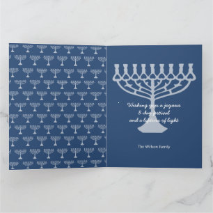 Cartão Saudações Feliz Hanukkah