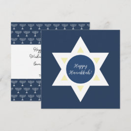 Cartão Saudações Felizes a Hanukkah