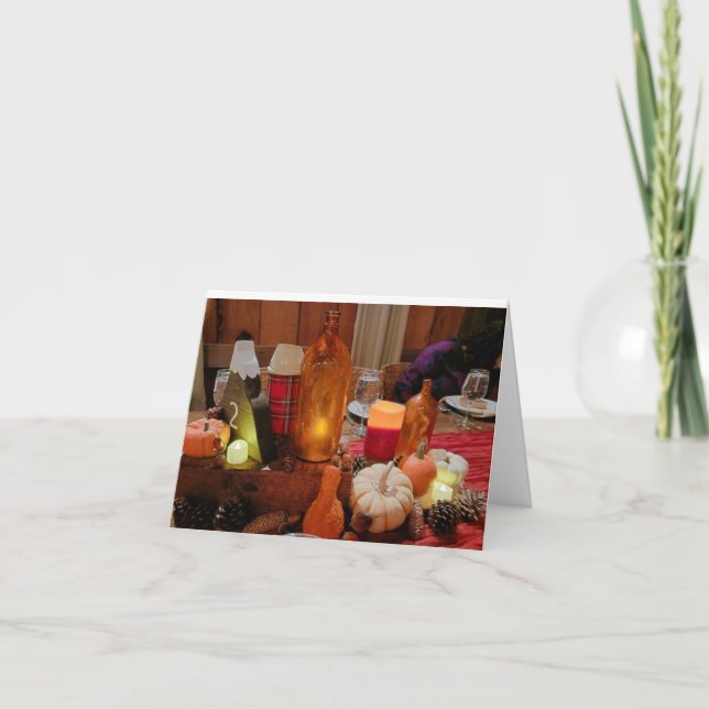 CARTÃO **SAUDAÇÕES FELIZES PARA O OUTONO/AÇÃO DE GRAÇAS" (Frente)