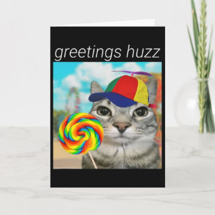 Cartão Saudações Huzz Meme de Gíria Divertido Geração Z G