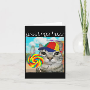 Cartão Saudações Huzz Meme de Gíria Divertido Geração Z G