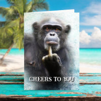 Saudações Macaco Engraçado do Dedo do Meio