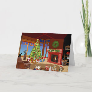 Cartão Saudações Passivas Anteriores ao Natal