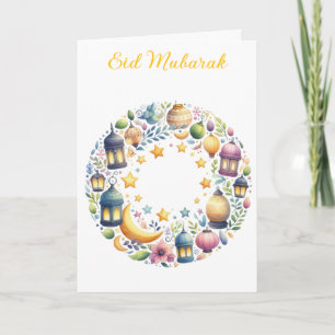 Cartão Saudações Personalizadas de Ramadan Kareem & Eid M