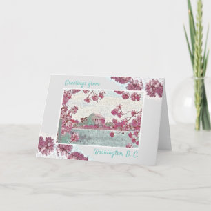 Cartão Saudações - Washington, D.C. - Cherry Blossoms nº