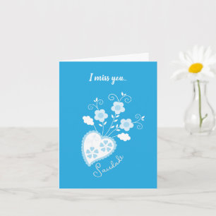 Cartão Saudade significa que sinto sua falta de coração p