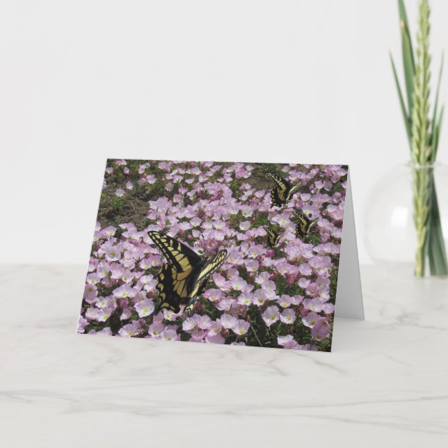 Cartão Saudável - Borboletas e Flores (Frente)