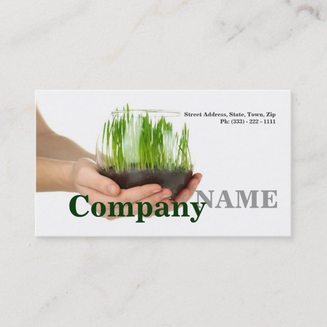 Cartão saudável do vegetariano da vida do verde (Frente)