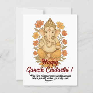 Cartão Saudável Ganesh Chaturthi