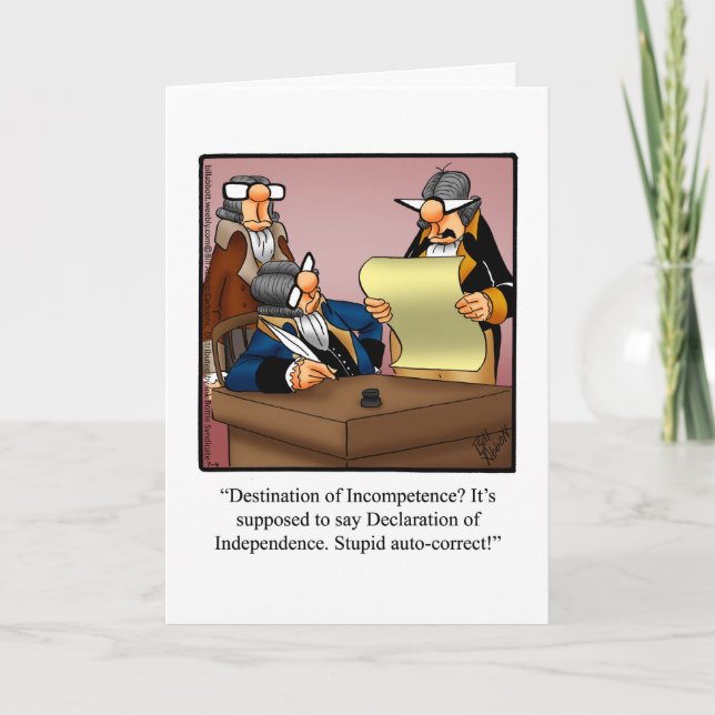 Cartão Saudável Humor "Spectickles", Quarto De Jul (Frente)