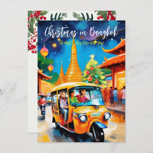 Cartão Saudável "Natal Em Bangkok" (Frente/Verso)