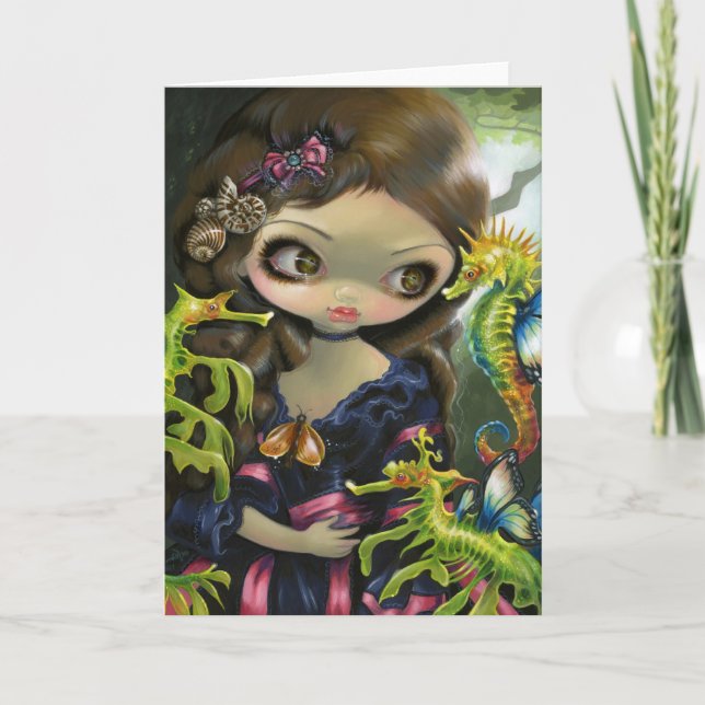 Cartão Saudável "Poissons Volants: L'Hippocampe" (Frente)