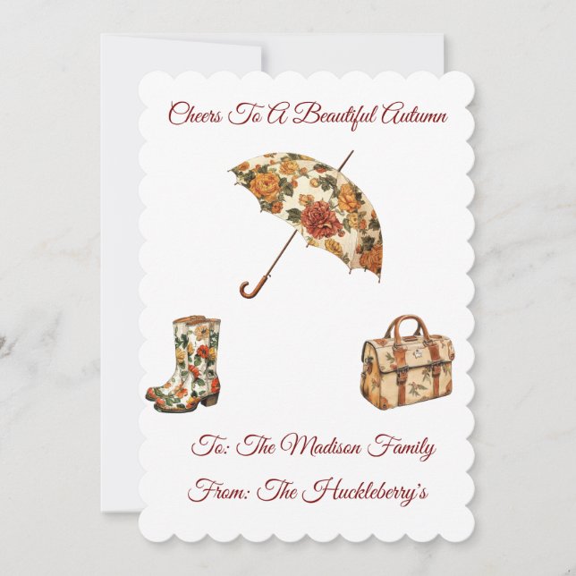 Cartão Saúde a um belo outono | Plano Personalizado (Frente)