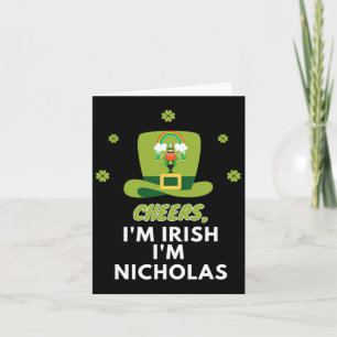Cartão Saúde Eu Sou Irlandês Eu Sou Nicholas