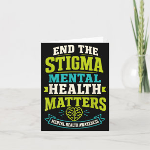 Cartão Saúde mental acabe com o estigma