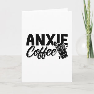 Cartão Saúde Mental Ansiedade Consciência do Café Ansieda