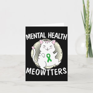 Cartão Saúde mental masculina meowtters amante de gatos f