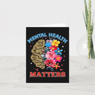 Cartão Saúde Mental S Depressão Cerebral Floral Sensibili