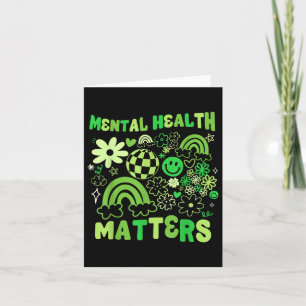 Cartão Saúde Mental S Groovy Floral Mental Health Awaren