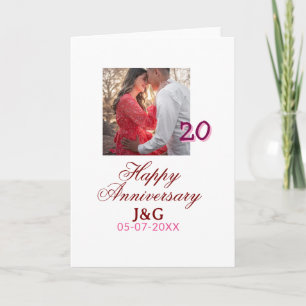 Cartão Saúde por 20 Anos feliz aniversário adicionar foto