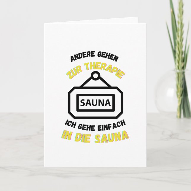 Cartão Sauna Outros Vão à Terapia Saunas (Frente)
