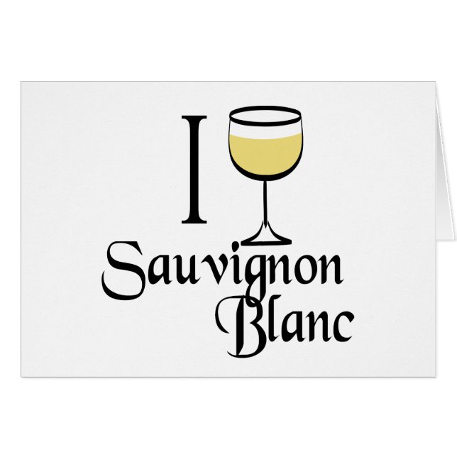 Cartão Sauvignon Blanc Wine Lover Gifts (Frente Horizontal)