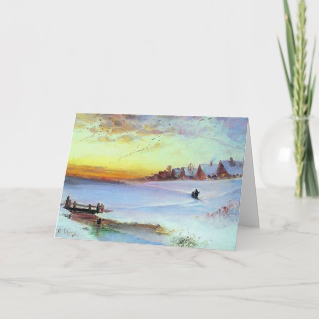 Cartão Savason - Winter Landscape (thaw) (Frente)