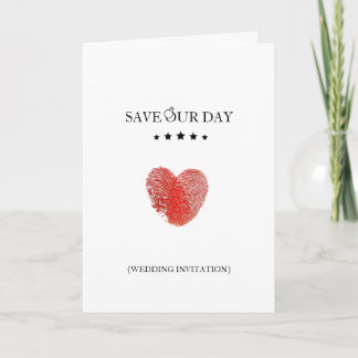 Cartão Save our day announcement folded invitation card