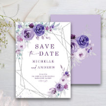 Cartão Save the Date dourado e burgundy