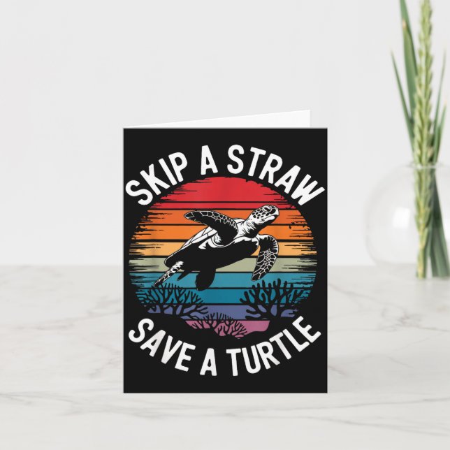 Cartão Save Turtles Sea Ocean Turtle Shirt  (Frente)