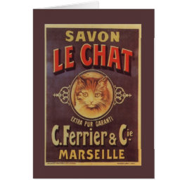 Cartão Savon Le Chat Fine Vintage — Sabão francês