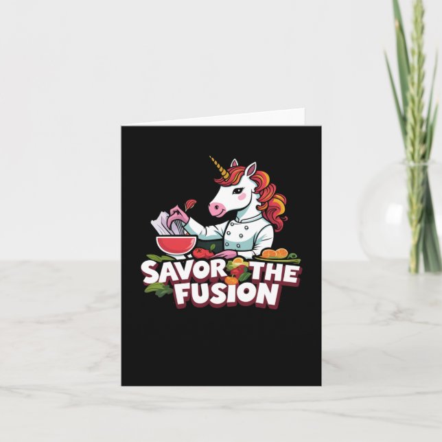 Cartão Savor Fusion Unicorn Sticker (Frente)