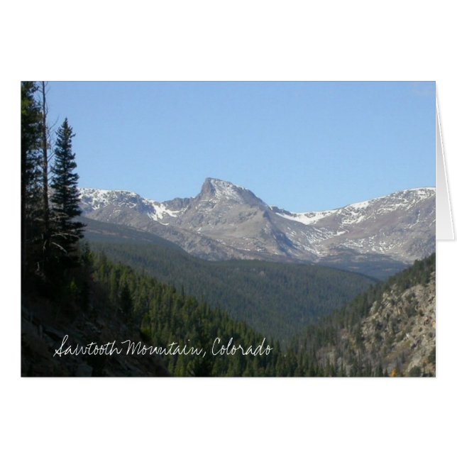 Cartão Sawtooth Mountain, Colorado (Frente Horizontal)