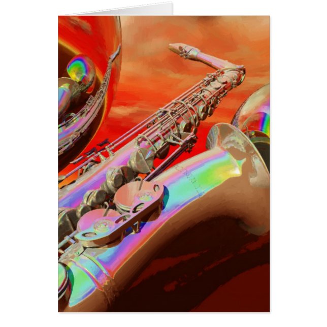 Cartão Saxaphone Por Lenny (Frente)