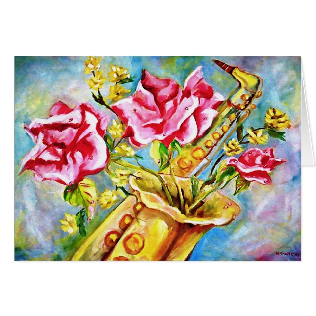 CARTÃO SAXOFONE DE FLORESCÊNCIA (Frente horizontal)