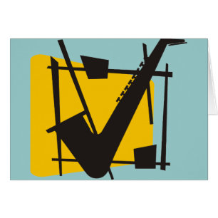 Cartão Saxofone jazzístico